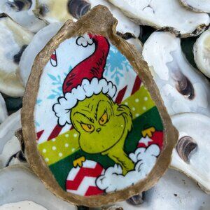 Handmade Christmas Jewelry Trinket, Oyster Trinket, Christmas Gifts, Hostess